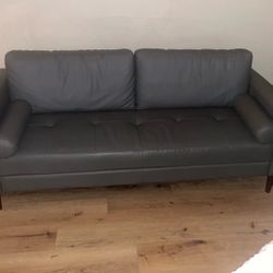 New Leather Couch Gray