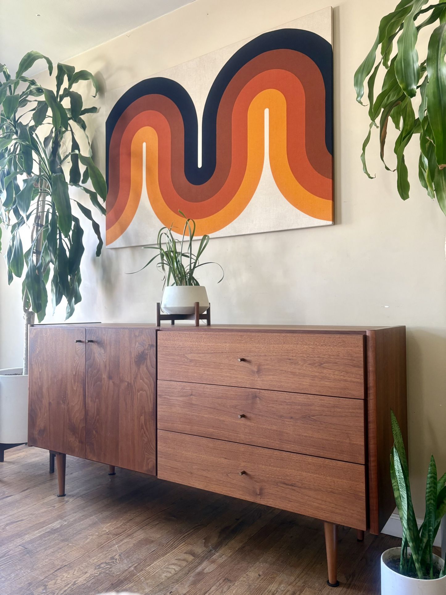 Lovely Vintage Credenza Buffet Table