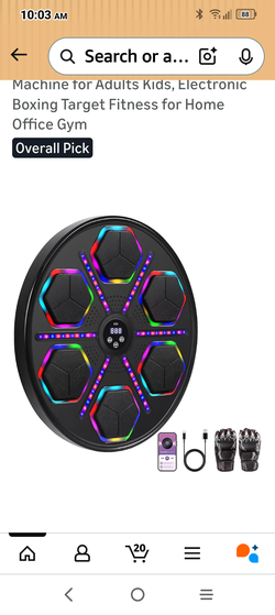 New in box musical boxing machine with gloves