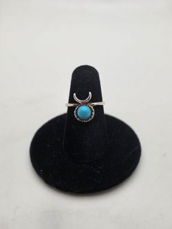 Turquoise Bohemian Moon Ring