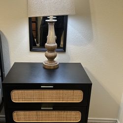 2 Side Tables & 2 Lamps 