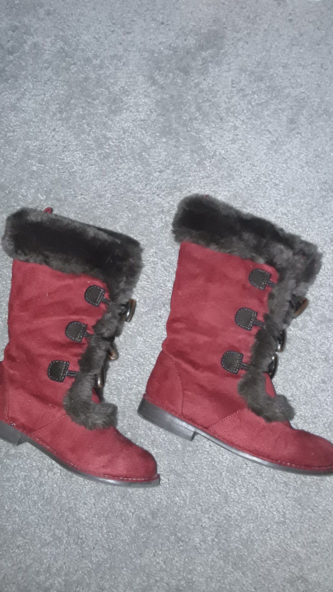 Gymboree girls boot size 12 red/brown