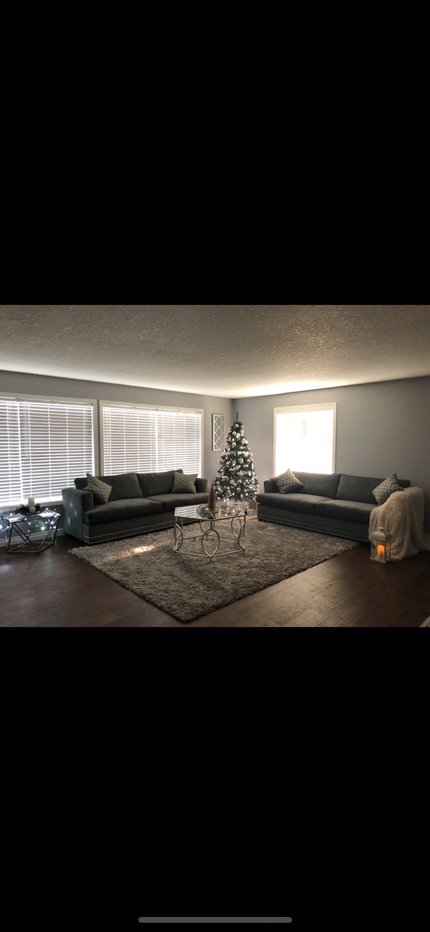 Grey Studded Sofa Couch (1)