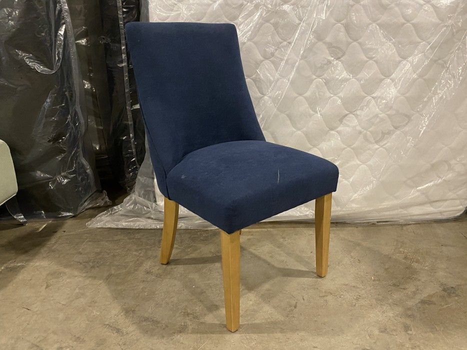 FUJIAN KINGWELL Plush Blue Side Chair