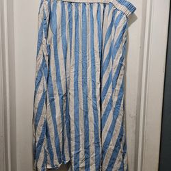 Ladies XL Blue and White Striped A New Day Maxi Skirt