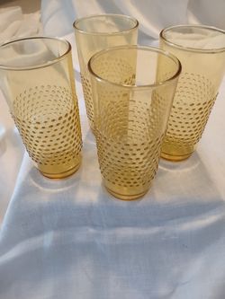 Vintage Libbey MCM Amber Tumblers (qty of 4)