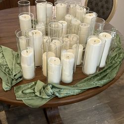 Wedding Cylinder Vase & Candle Set – Elegant Decor