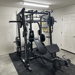Smith Machine SM1001/FID Adj Bench/Gym Equipment/Fitness/Squat Rack/‼️⭕️WEIGHTS AND OLYMPIC BARBELL SOLD INDIVIDUALLY ⭕️‼️FREE  DELIVERY🚚 