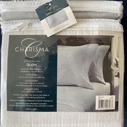 New! 4-pc Queen Bedsheet Set - 1 Fitted, 1 Plain, 2 Pillow Covers - Microfiber - Soft - Gray