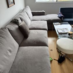 Crate And Barrel Sectional Sofa Grey $225