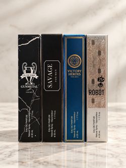 4-Piece Men’s Eau de Parfum Set – IN-VICTORY, Savage, Victory Heroes & Robot – 35ml Each