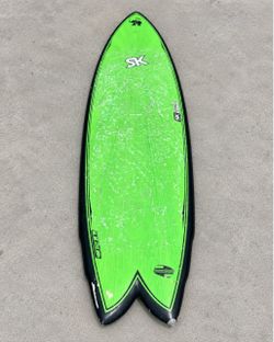 6’2 Stu Kenson Fish Surfboard + New Quad Fins