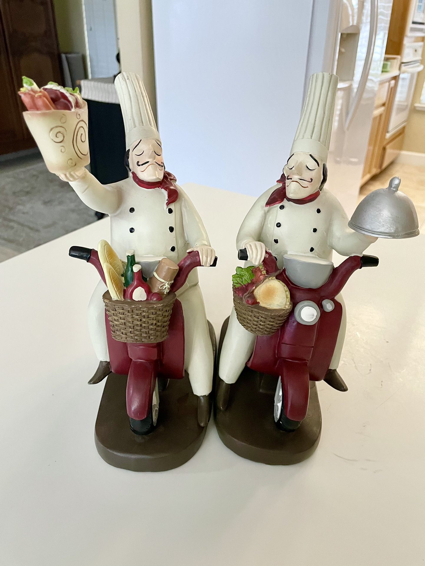 Set Of Two Chefs On Scooters Kitchen Decor   Not Selling Separately. 