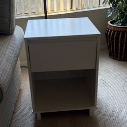 White Bedside Table