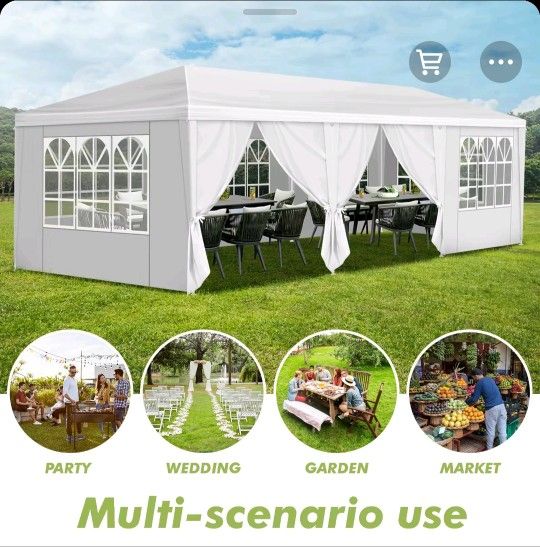10x30 wedding party tent outdoor canopy teng with 8 side walls white FOR SALE