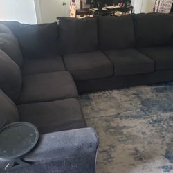 Large Sectional Couch Navy Blue 