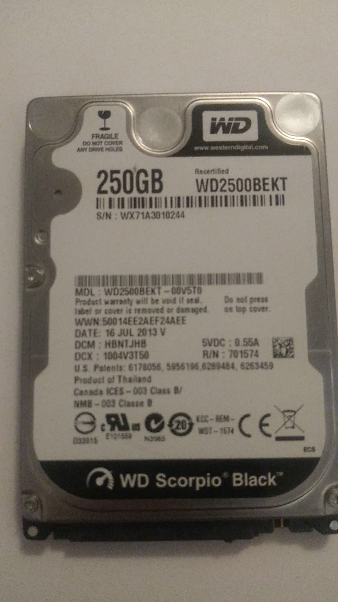 250GB Hard Drive