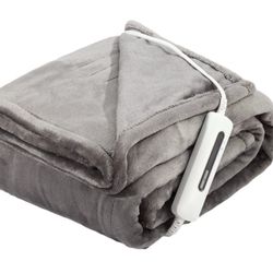 JIAMEIDING Electric Heated Blanket Throw, Super Soft Flannel 50" X 60" Heating Throw With 3 Fast Heating Levels & 4 Hours Auto Off, Machine Washable, 