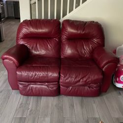  Red Electric Leather Recliner