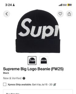 Supreme big logo beanie