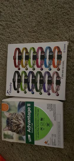 Cat Collars & Flea Medicine (6 Pack)
