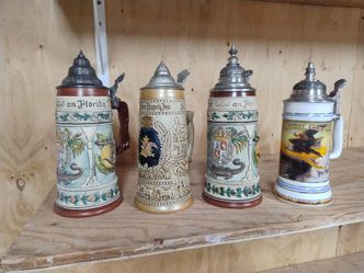 Collectible Beer Steins with Lids