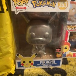 Pokemon Pikachu 10 Inch Silver FunKo Pop Target Con Exclusive