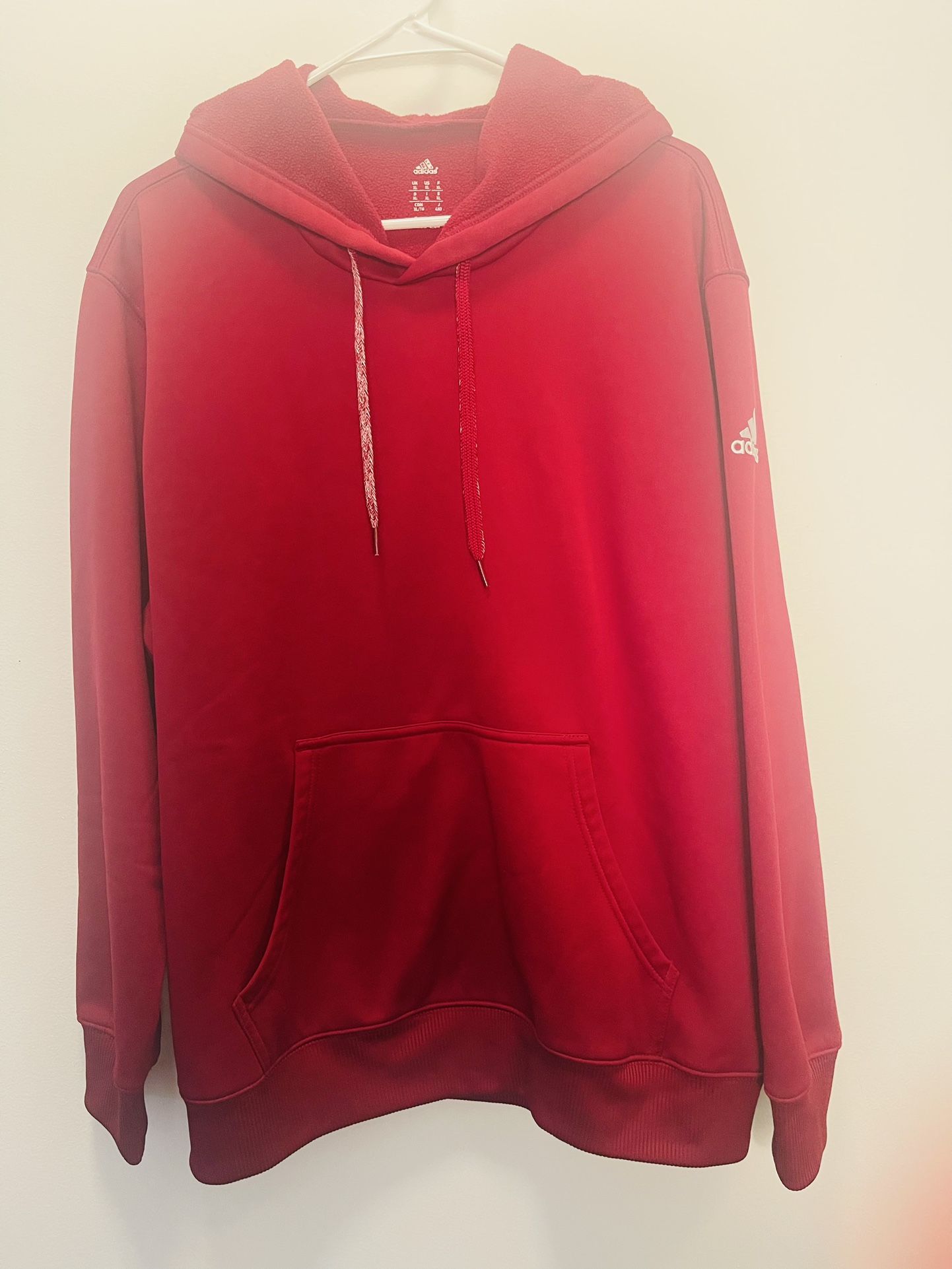 Adidas Men’s Hoodie Sweatshirt Red Color Size XL