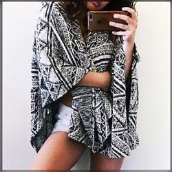KNOX ROSE • Tribal Knit Sweater