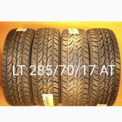 4   New Tires   For Sale   285/70/17   LT AT 10ply All Terrain   We Service Motorcycle Tires