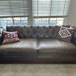 Pottery Barn leather Couch