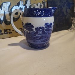 Vintage, Copeland Spode blue earthenware pitcher