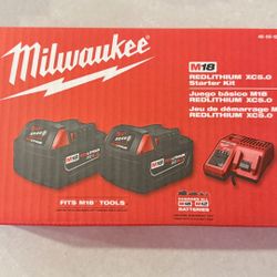 M18 XC 5.0Ah Batteries and charger BNIB