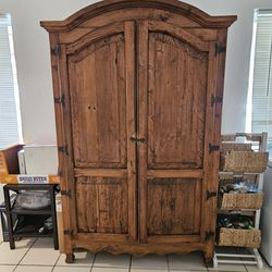 Wooden cabinet or pantry armoire hutch 78 1/2"x 50"x 24"