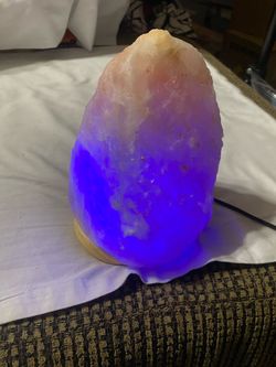 Himalayan Salt Lamp with Wood Base