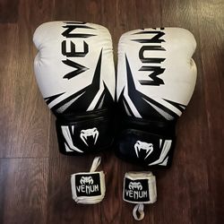 Used Venum Boxing Gloves & Wraps