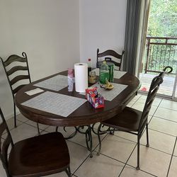 Table Plus Four Chairs 