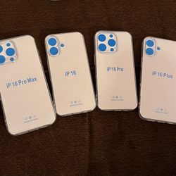 New iPhone 16 Pro Max/16 Plus/16/16 Pro Clear Soft Shell Cases 