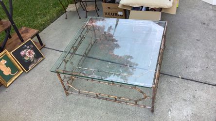 Glass coffee table
