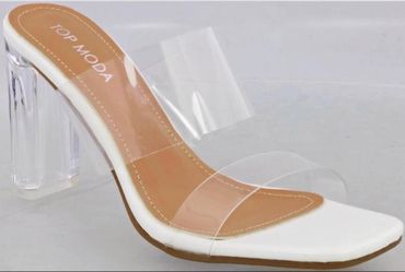 Clear Chunky Heels