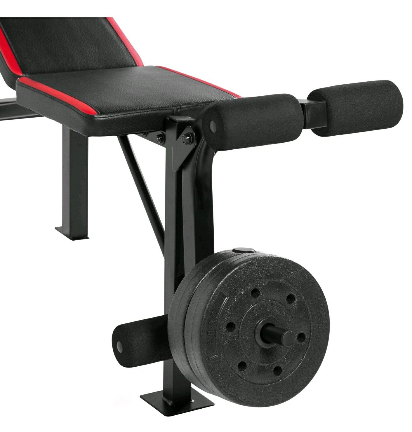 100 pound Barbell/ Bench Set (Includes 100lb of weights) for Sale in