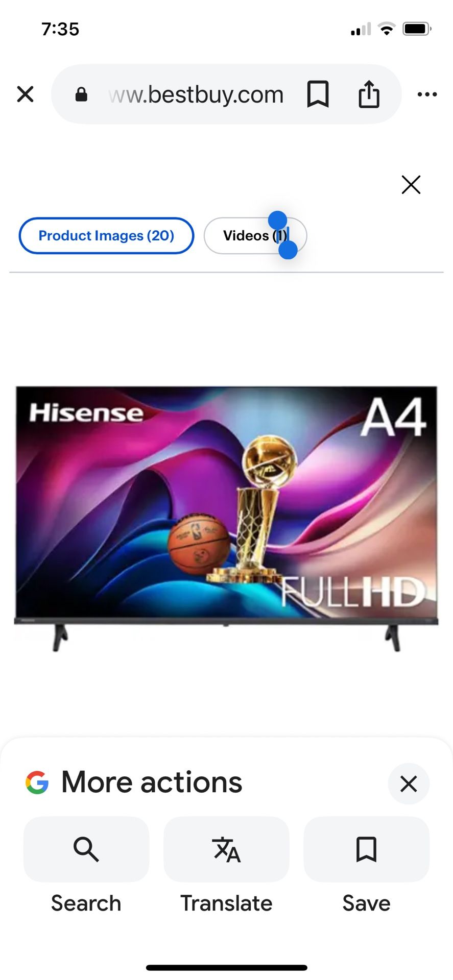 A4 FULLHD Hisense - 32" Class A4 Series LED Full HD 1080P Smart Fire TV (2025) 32" LED Smart