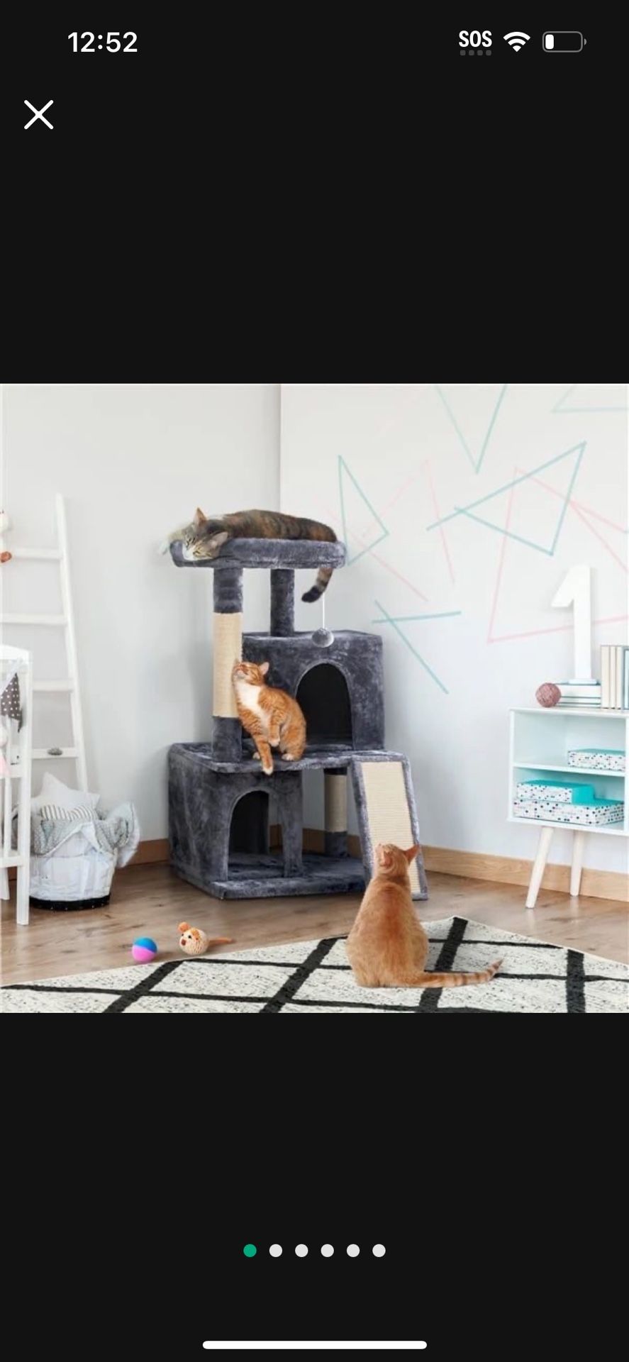 42in Cat Tree Tower, Dark Gray
