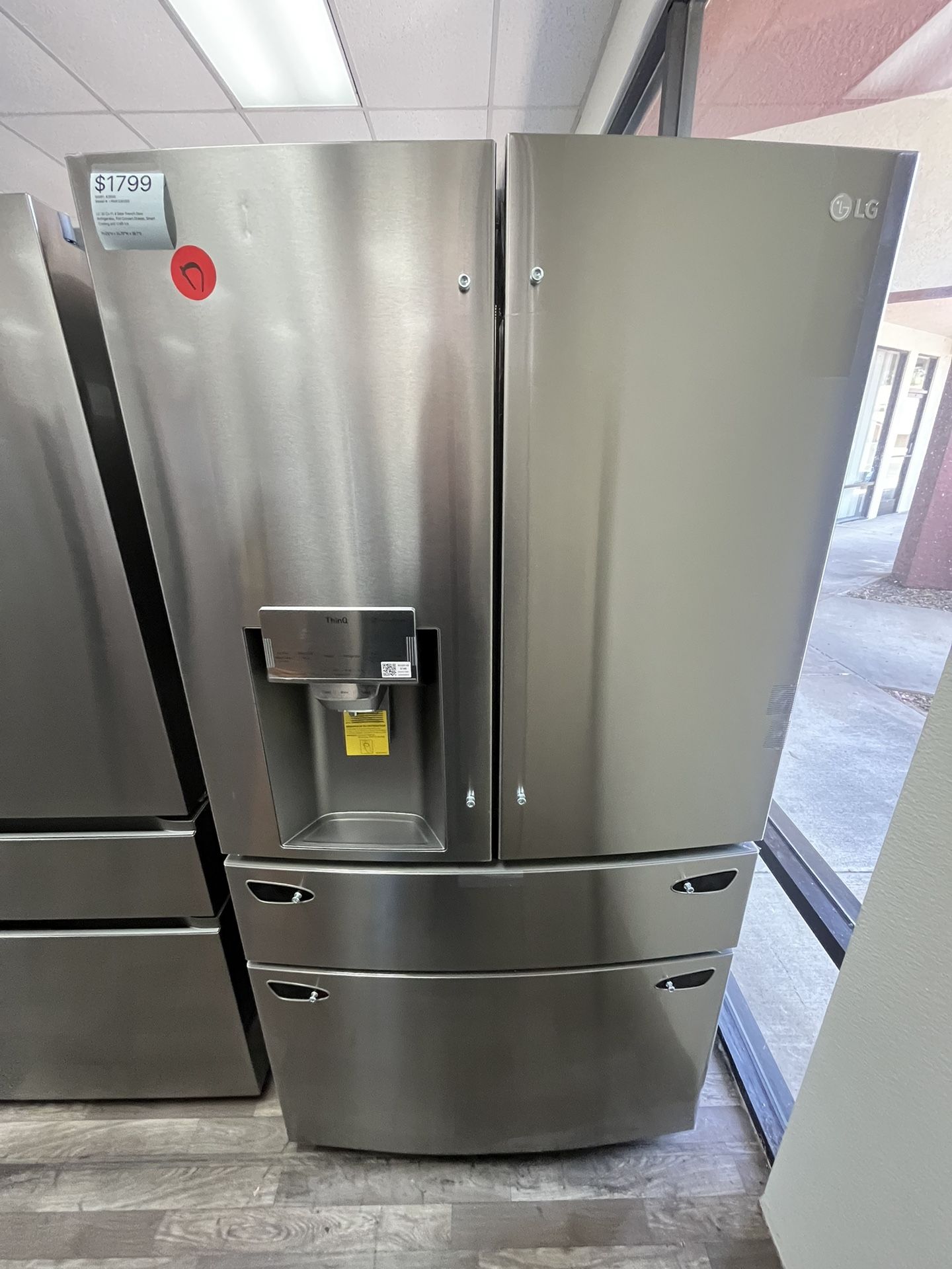 $1799 LG 4 Door French Door Refrigerator, Open Box, One Yr Warranty Included