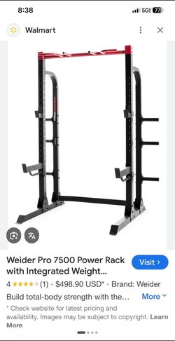 Weider Pro 7500 Power Rack with Integrated Weight Storage… Home Gym Fitness…. $150 Price is Firm!!!!