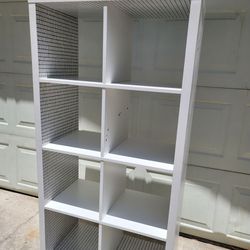 IKEA Modern White 8 Cube Storage Shelf Unit