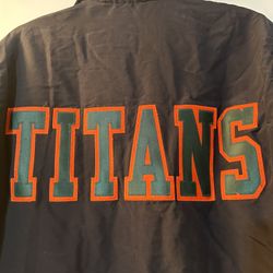 Titans Stitched Logo Jacket Men’s Size Small