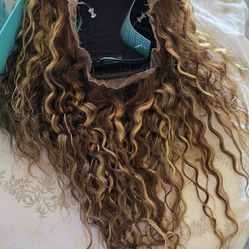 Glueless lace water Wave wig