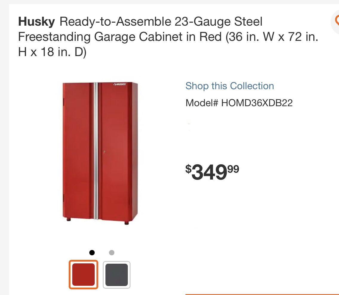 Husky garage cabinet