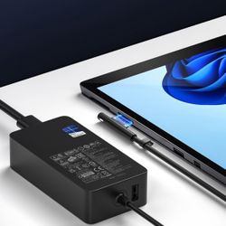 Microsoft Surface Pro Charger for 65W Windows Surface Charger 11,10,9,8,7+,7,6,5,4,3,X, Surface Laptop 6,5,4,3,2,1, Surface Go 3,2,1, Tablet, Surface 